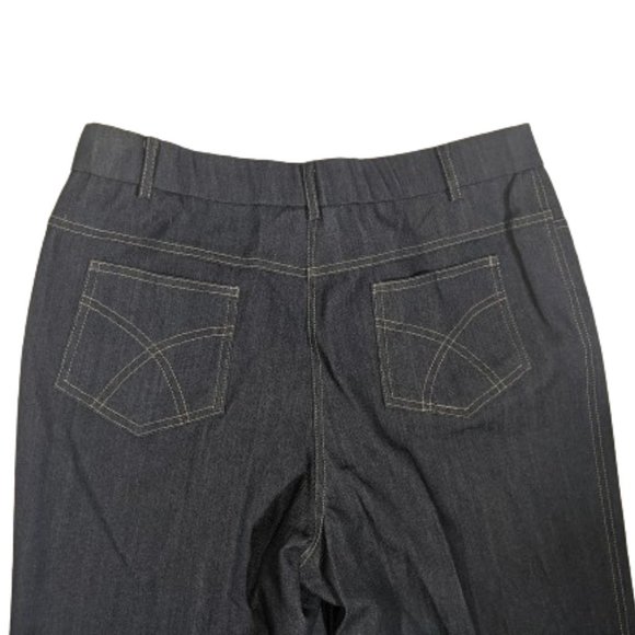 --- Black Denim Inspirted Pants Size 14 - Picture 3 of 4